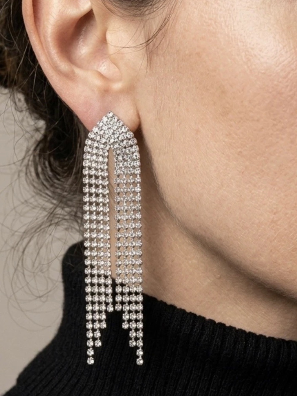 Stunning strass crystals earrings